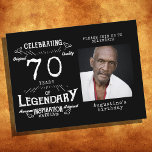 70th Birthday Photo Black Vintage Birthday Invites Postcard<br><div class="desc">These 70th birthday photo black vintage birthday postcard invites are the perfect way to commemorate a special milestone in your loved one's life! The classic design of this postcard style invitation features a beautiful vintage photo with black background, combined with elegant vintage font that create a timeless look. You can...</div>