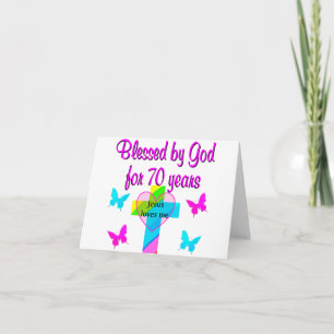 70TH BIRTHDAY PRAYER CARD