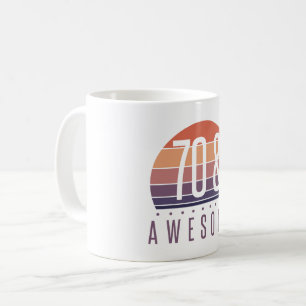 70th Birthday Retro Sunset Coffee Mug