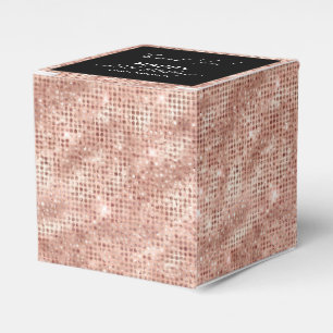 70th Birthday Rose Gold Glitter Thank You Gift Box