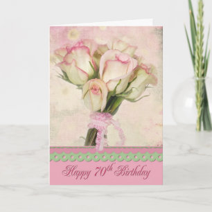 70th Birthday Roses Card