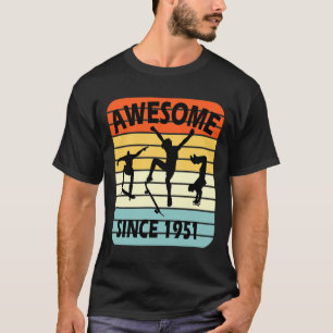 70th Birthday Skateboarding Boy Awesome Since 1951 T-Shirt