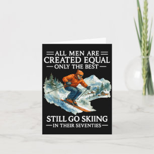 70th Birthday Skier Man 70 Years Old Skiing Lover Card