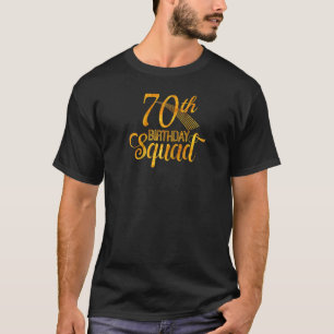 70th Birthday Squad Party Bday Yellow Gold Raglan T-Shirt
