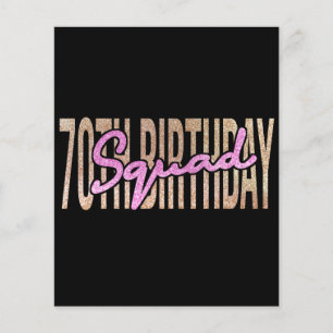 70th birthday squad quote sayings flyer