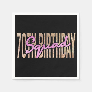 70th birthday squad quote sayings napkin