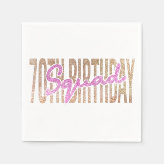70th birthday squad quote sayings napkin
