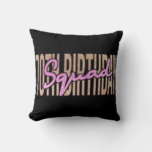 70th birthday squad quote sayings throw pillow