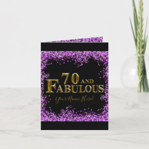 70th Birthday  Thank You Card