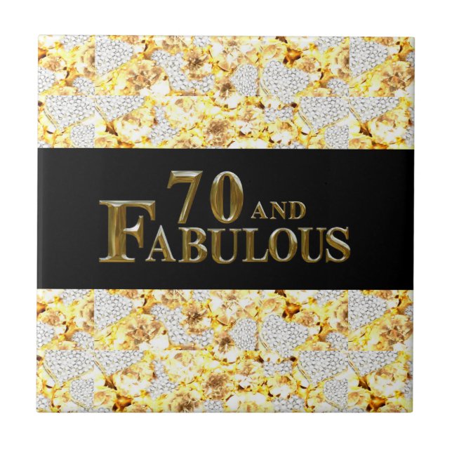 70th Birthday  Tile (Front)
