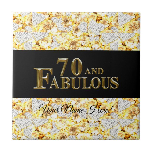 70th Birthday  Tile (Front)