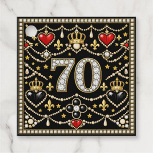 70th Birthday Tudor Inspired Jewells History Gift Favour Tags
