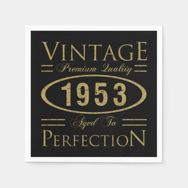 70th Birthday Vintage 1953 Napkin (Front)