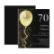 70th | Black & Gold Birthday Budget Invitation