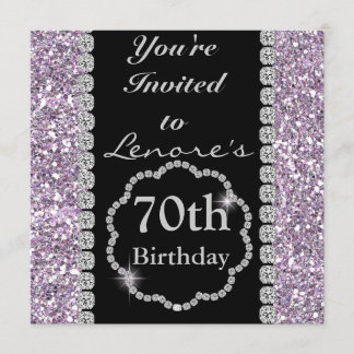 70th BLING Birthday Party Invitation