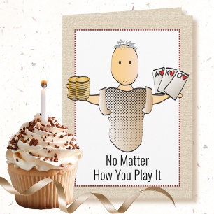 70th Funny Gambling Birthday Card for Him  