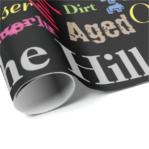 70th Happy Birthday in a Graffiti Style Wrapping Paper