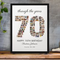 70th Happy Birthday Photo Collage