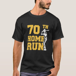 70th Home Run Baseball 70th Birthday 70 Years Old T-Shirt