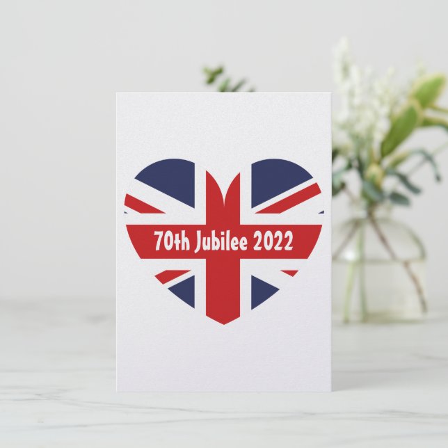 70th Jubilee 2022 British Flag Menu (Standing Front)