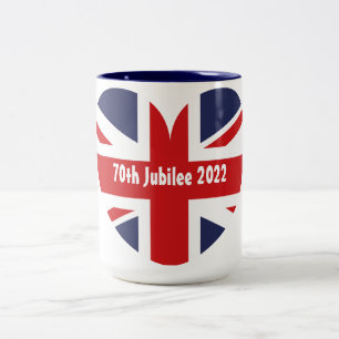 70th Jubilee 2022 British Flag Two-Tone Coffee Mug