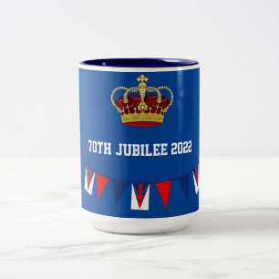 70th Jubilee 2022 Crown Blue Two-Tone Coffee Mug