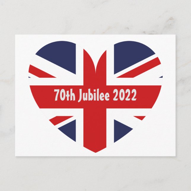 70th Jubilee 2022 England Flag Postcard (Front)