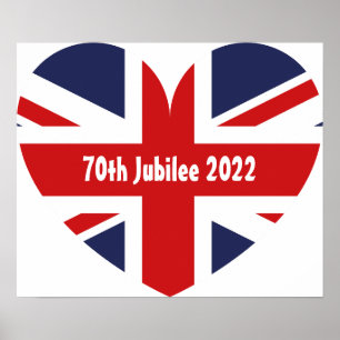 70th Jubilee 2022 England Flag Poster