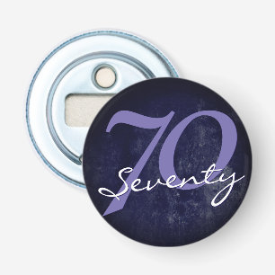 70th Party   Birthday / Anniversary Purple White Bottle Opener