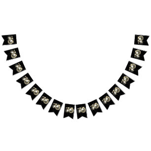 70th Party Sparklers On Black   Bunting Flags