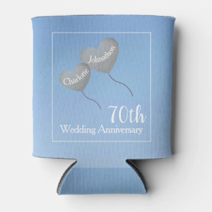 70th platinum wedding anniversary can cooler