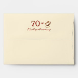 70th Wedding Anniversary Customizable Envelopes