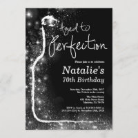 70th Wine Birthday Invitation. Aged to Perfection