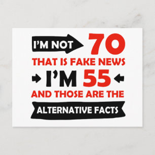 70th year old birthday gifts postcard