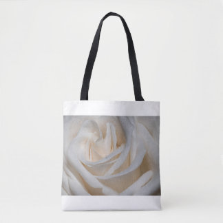 7127-White Rose with Dew Tote Bag