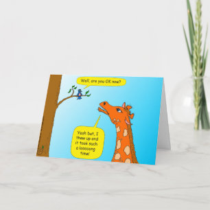 714 giraffe cartoon get well card