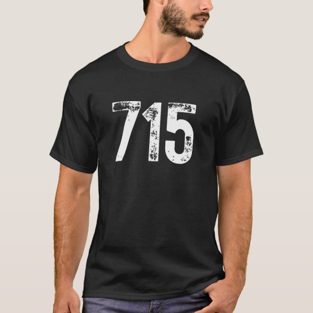 715 Area Code Eau Claire WI Mobile Telephone Area  T-Shirt (Front)
