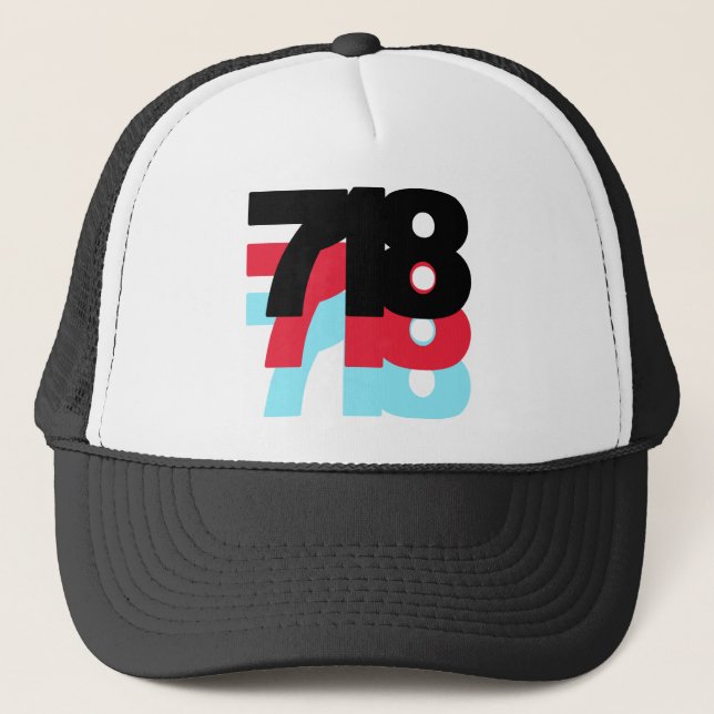 718 Area Code Trucker Hat (Front)