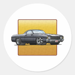 71 El Camino Classic Round Sticker