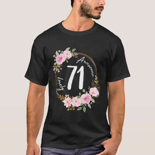 71 Floral Wreath Summer Flower T-Shirt (Front)