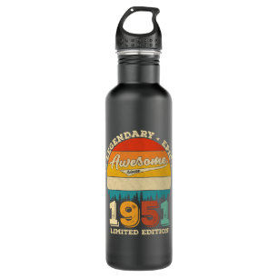 71 Year Old Awesome Since 1951 71st Birthday Gift 710 Ml Water Bottle