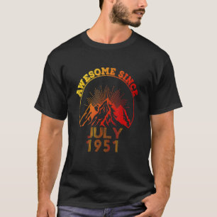 71 Year Old Awesome Since July 1951 71st Birthday T-Shirt