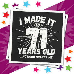 71 Year Old Sarcastic Meme Funny 71st Birthday Napkin