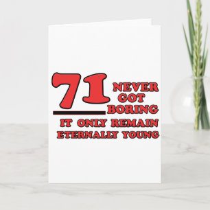 71 years Old birthday designs Card