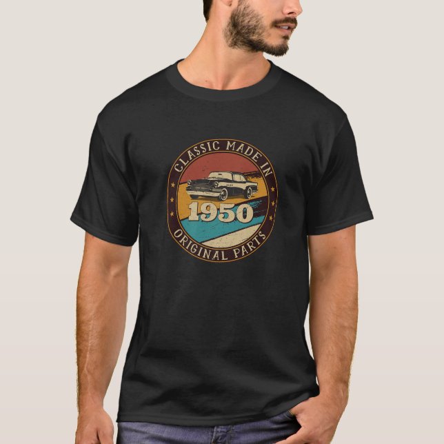 71 Years Old Retro Classic Car Made In 1950 71St B T-Shirt (Front)