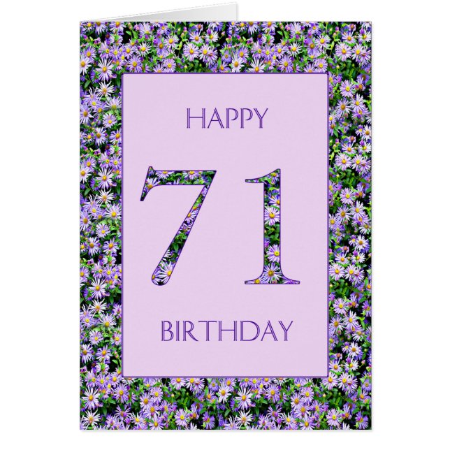 71e anniversaire de marguerites violettes (Devant)
