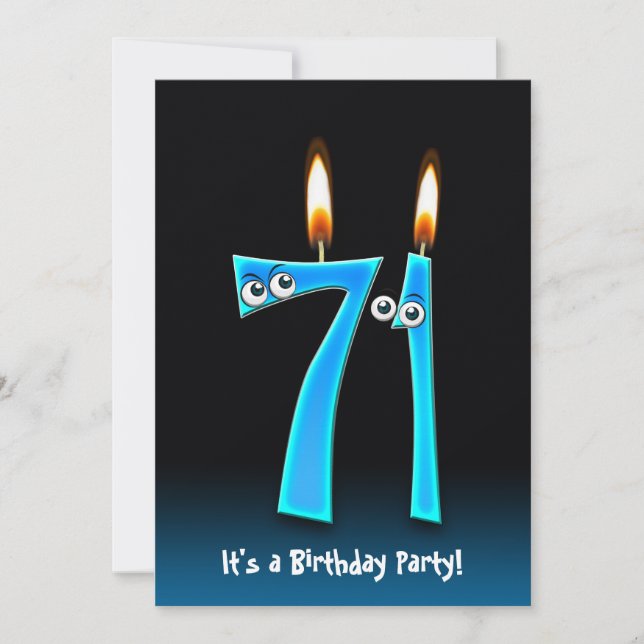 71e anniversaire Invitation de fête (Devant)