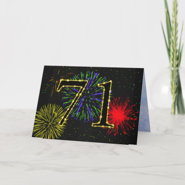 71e Invitation de fête d'anniversaire (Devant)