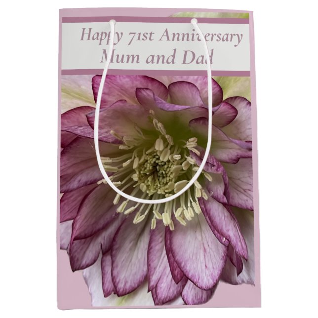 71st Anniversary Editable Medium Gift Bag (Front)