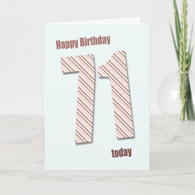 71st birthday card (Front)